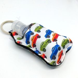 Car themed hand sanitizer keychain
